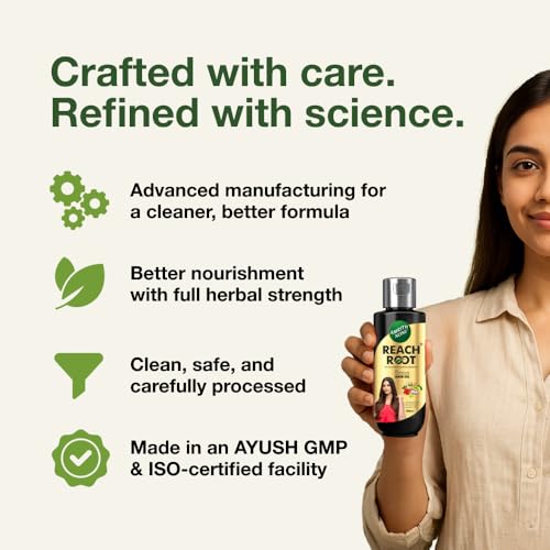 Image of Amrith Noni Reach Root Premium Hair Oil 100ml | Natural Herbal Hair Care | Ayurvedic Scalp Care Oil | Chemical Free Hair Oil - Pack of 2