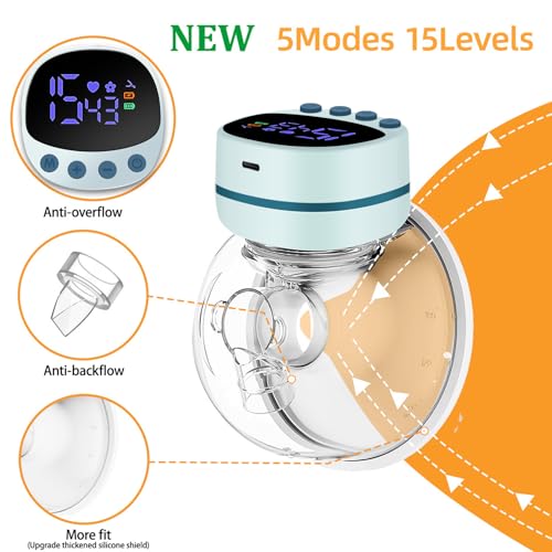 Extractor eléctrico de leche manos libres portátil verde miniatura 2