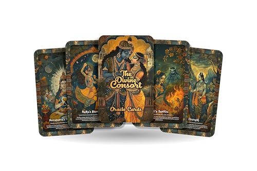 The Divine Consort Oracle Cards – 22 cartes Oracle – Incarnant le pouvoir des partenariats divins et de l'Union sacrée.