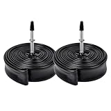 iEllevie 700x28/32C F/V Presta Valve 48L Bicycle Inner Tire Tubes - 48mm Presta Valve - Pack of 2- Free Outdoor Headwear
