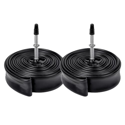 2 Pack 700x28/32C F/V48mm Presta Valve 48L Bicycle Inner Tire Tubes Compatible with 700x28 700x30 700x32 Road Bike Tire