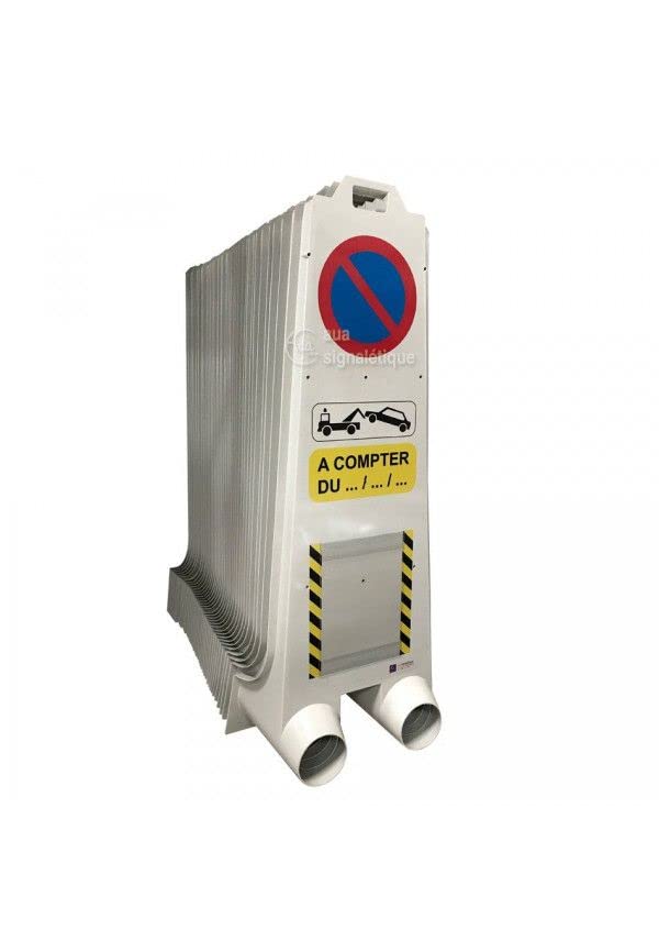 AUA SIGNALETIQUE Kit Panneau Stationnement Interdit B6M3 Socle en Tissu