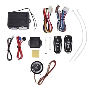 Keyless Entry, Universal 12V Car Alarm System Remote Engine Starter Push to Start Ignition Kit for Trucks SUVs ATVs and Vehicles