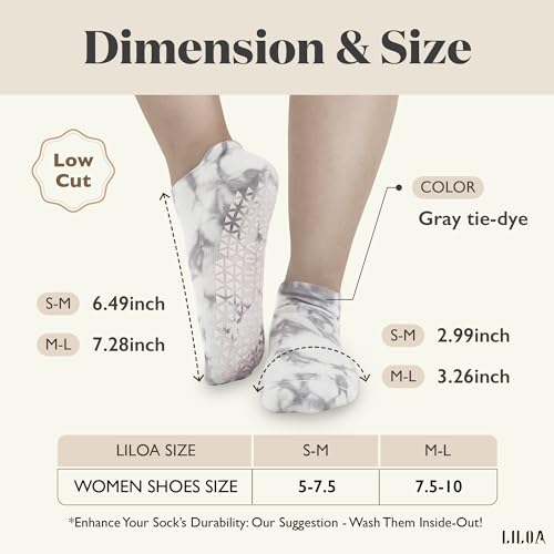 Image of Low Cut Grip Sock - Non-Slip Yoga Sock for Women & Anti-Skid Grips for Pilates, Yoga, Barre