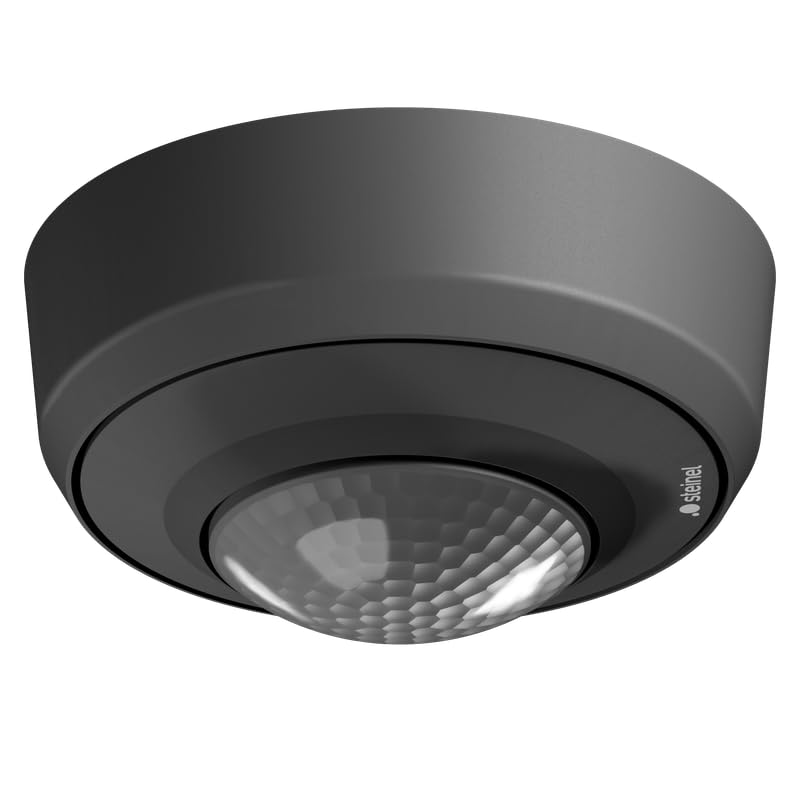 Steinel Rilevatore di movimento PD IR 4360-8 COM1 nero – 360° con portata di 8 m | montaggio a parete | IP54 | 6 m area di presenza