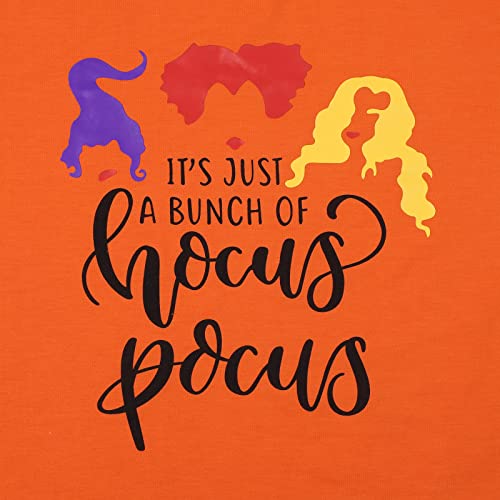 Vilove Halloween Plus Size Sweatshirt Women It's Just A Bunch Of Hocus Pocus Sweatshirt Sanderson Sisters Sweatshirt Orange #TOP4