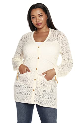 Womens Plus Size Crochet Cardigan Long Sleeve Knit Cardigan For Women #TOP26
