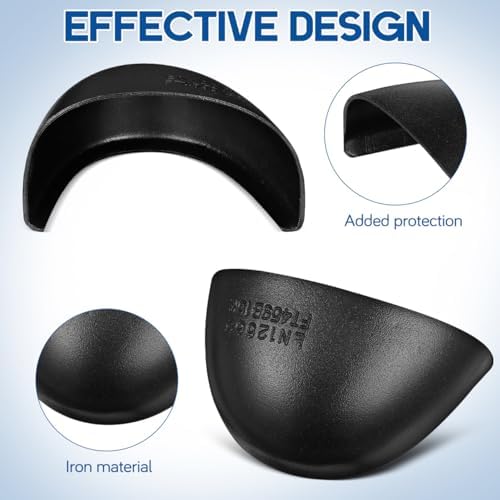VILLCASE 2 Pairs Anti-Smash Safety Toe Caps for Work Boots Iron Toe Covers Inserts for Men Women Removable Shoe Protectors for Construction and Industrial Use - 2