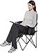 Amazon Basics Portable Camping Chair with 4-Can Cooler, Side Pocket, Cup Holder, and Carry Bag; Collapsible Chair for Camping, Tailgates, Beach, and Sports, Large, Padded, Black