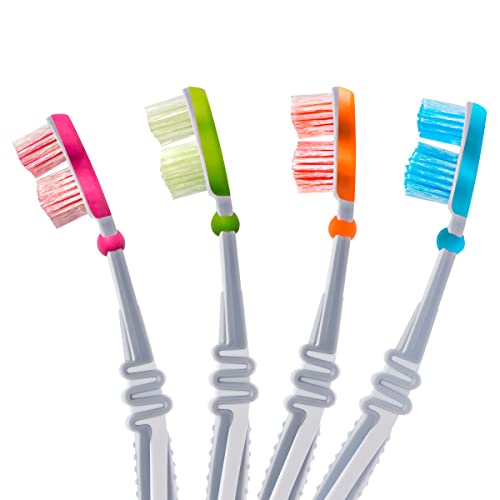 Dr.BEST Polimed Kurzkopf-Zahnbürste, Mittel (1 Stück), für eine bis zu 63% bessere Reinigungsleistung an schwer erreichbaren Stellen*, Verschiedene Farben – Bild 3