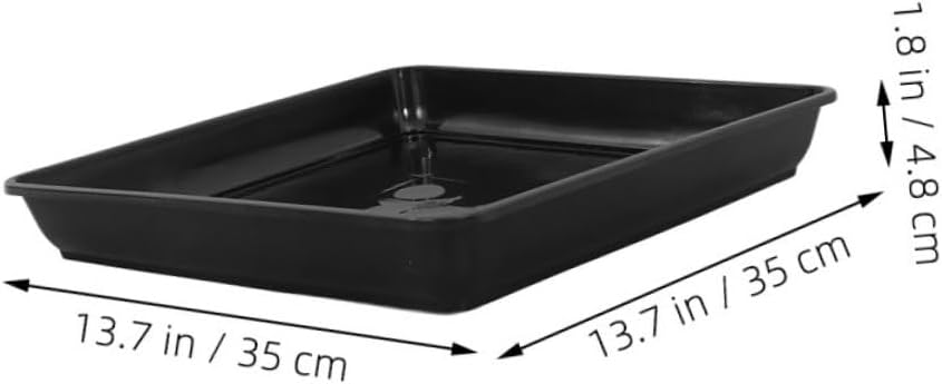 VICASKY 6pcs Flower Pot Square Trays Water Catcher Drip Trays for Plants Planter Pot Saucers for Decor