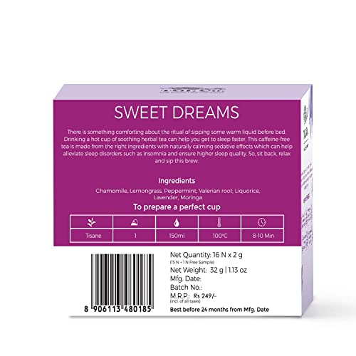 Image of TGL Co.Sweet Dreams Herbal Tea Infusion (16 Tea Bags)|Rich in Anti Oxidant | Refreshing | No Artificial flavor | Improve Digestion