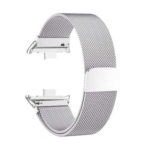 [SRMVRNKNNK] �~���l�[�[���[�v�o���h Fit For Xiaomi Band 8 Pro �X�}�[�g�E�H�b�`�u���X���b�g���X�g�o���h�ɓK��(Silver,For Redmi 4)
