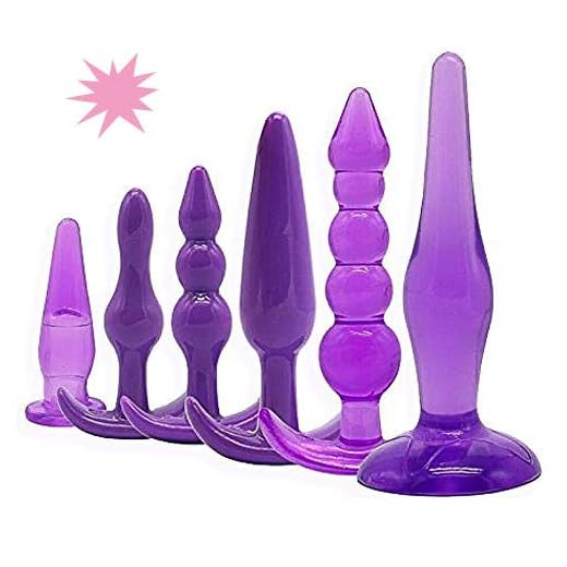 US-DXB Tapón de Silicona médico 6PCS con Juguete en Forma de T para Hombres y Mujeres (púrpura)