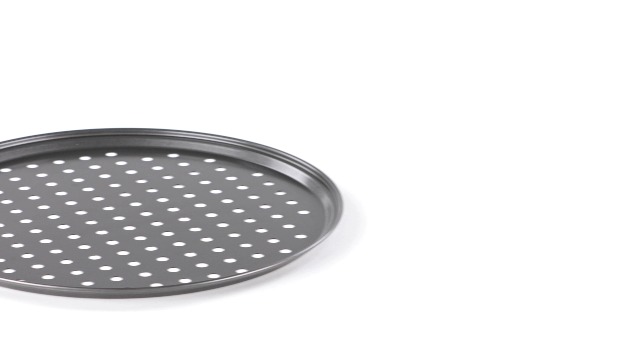 Lot De 2 Moules à Pizza Ronds Perforés 32 Cm – Acier Carbone Antiadhésif – Pizza Croustillante Maison Relaxdays