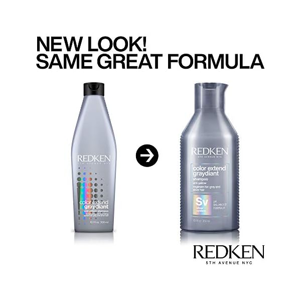 Redken Color Extend Graydiant Shampoo | For Gray & Silver Hair | Tones & Strengthens Hair | With Citric Acid | 10.1 Fl Oz