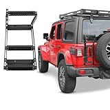 Linskip Tailgate Ladder Compatible with 2018-2024 2025 Jeep Wrangler JL 4XE Sport Rubicon Sahara Willys Mojave, Step Roof Access Ladder for Jeep Wrangler Exterior Accessories