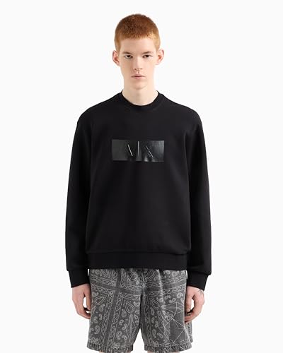 Armani Exchange mens Monochromatic Rectangle A|x Logo Sweatshirt2