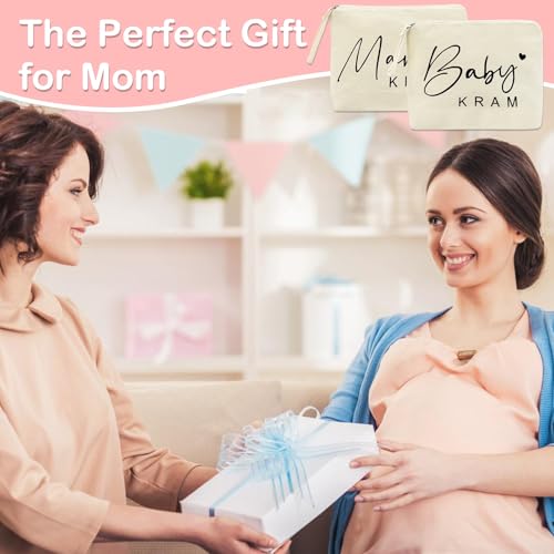 Geschenke für Mama zur Geburt 2 Stück Werdende Mama Geschenk Atmungsaktiv und Weich Mama Kram Baby Kram Kosmetiktasche Dauerhaft Babyparty Geschenk Mama Tasche für Kosmetika und Kleinspielzeug