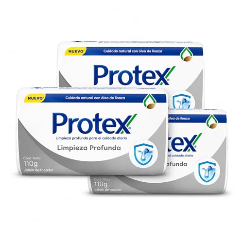 Protexx Deep Clean Body Soap Bars 3 Pack 110g Each Daily Cleansing Bath Soap
