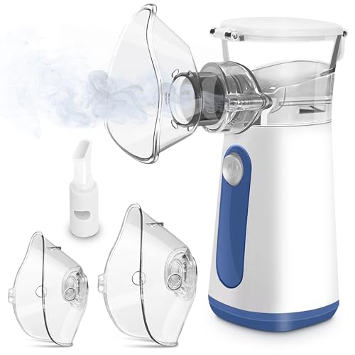 TEMPO DI SALDI Aerosol Portatile Silenzioso e compatto con Alimentazione USB. Macchina Aerosol Adulti e Bambini leggero e facile da utilizzare. Mesh Nebulizer da Viaggio, efficiente e veloce