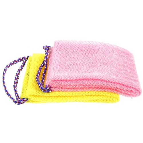ABOOFAN Serviettes Exfoliantes Dos Chiffon à Récurer et Facile à Lot de 2 en Coton Corde de Traction pour Bain