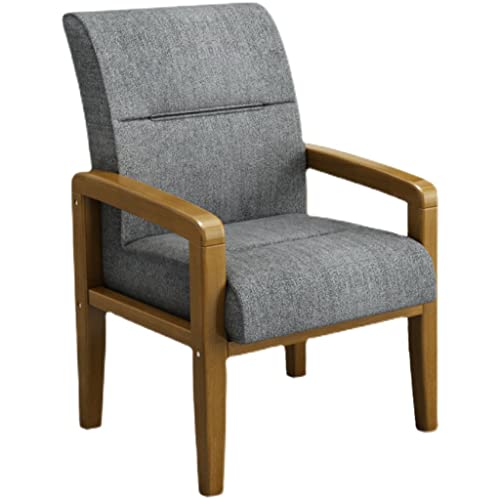 JIAX Sessel Sofa Massivholzrahmen Mid-Century Retro Modern Lounge Stoff Sofa Holzstuhl Wohnzimmer Schlafzimmer Arbeitszimmer Balkon Sessel (Color : Brown) Cover