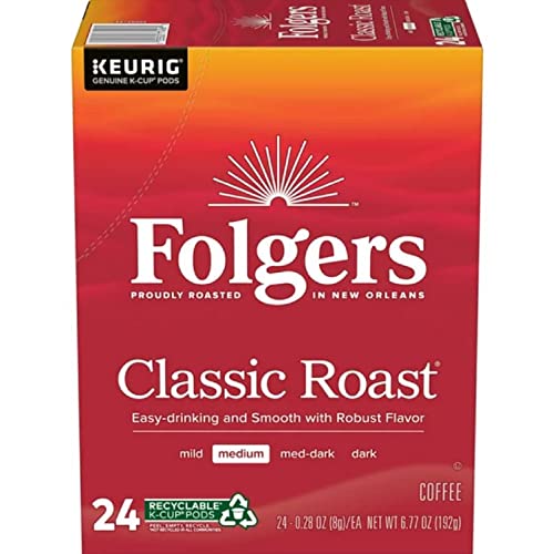 Folgers Gourmet Selections Classic Roast Coffee Keurig K-Cups, 18 Count