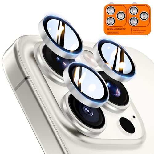 Image of TOCOL for iPhone 14 Pro Max Camera Lens Protector /iPhone 14 Pro Camera Lens Protector Tempered Glass HD Individual Scratch Resistant Cover Accessories Case Friendly 2 Pack(Silvery)