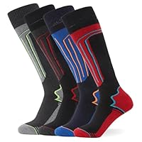 FM London Thermo-Skisocken für Männer und Frauen 4er-Pack - Ergonomische Passform für maximalen Komfort während der Aktivität, Mehrfarbig (Sortiert), 39-46 EU