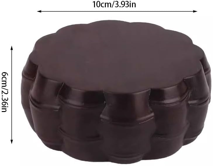 Bonsai Pedestal Vase Pedestal Stands Lotus Base Solid Wood Round Guanyin Base Teapot Buddha Statue Ornaments Bracket Entrance Ornaments Base Planter Stand Plant Holder(A,Medium)