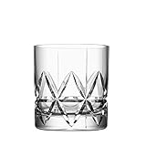 Orrefors Peak Double Old Fashioned Glass, Set of 4, Clear