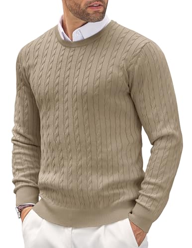 Image of COOFANDY Sweater for Men Crewbneck Long Sleeve Knit Sweater and Pullover