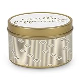 Paraffin-Free Scented Candle in Gold Tin, Vegan Palm Wax Candles, Spicy & Christmassy Scented Candle