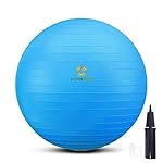 Primasole Exercise Ball for Balance Stability Fitness Workout Yoga Pilates at Home Office & Gym Birthing Ball for Pregnancy, Office Ball Chair