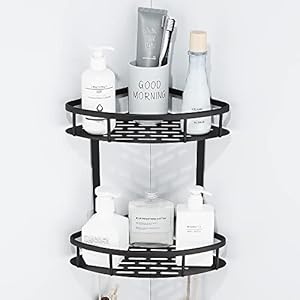 Gricol badkamer douche hoek plank 2 tier geen boren Zelfklevend driehoek douche Caddy planken wandmontage niet roest…