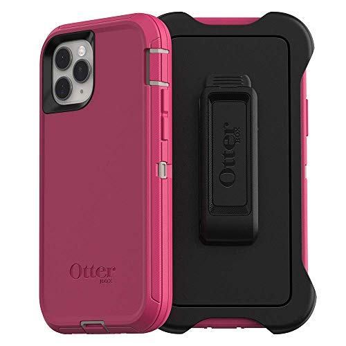 OtterBox iPhone 11 Pro Defender Series Case - Love Bug (Raspberry Pink) (Dove/Raspberry), Rugged & Durable, with Port Protection, Includes Holster Clip Kickstand