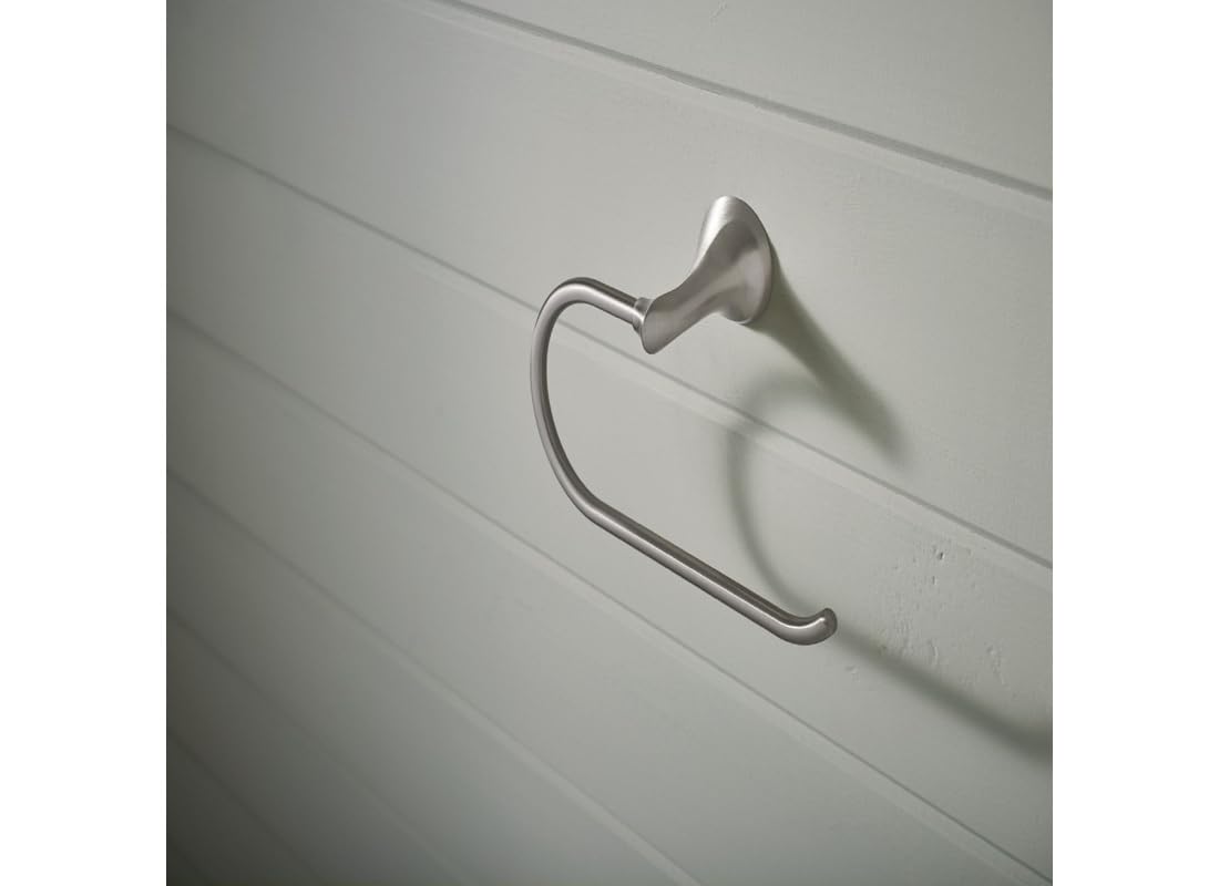 Moen Darcy Single Post Toilet Paper Holder with Press and Mark in Brushed Nickel