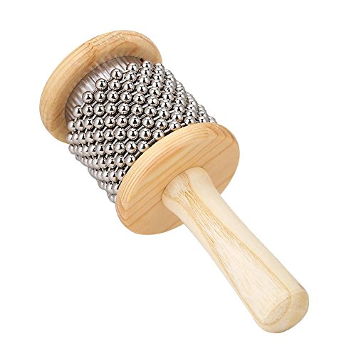 Cabasa Instrumento de Percusión Agitador de Mano Cabasa de Madera para Niños...