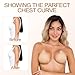 Adhesive Bra, Breast Lift Strapless Silicone Sticky Bra Nippless Covers Push Up Self Invisible Backless Sticky for Women (D Cup) Nude