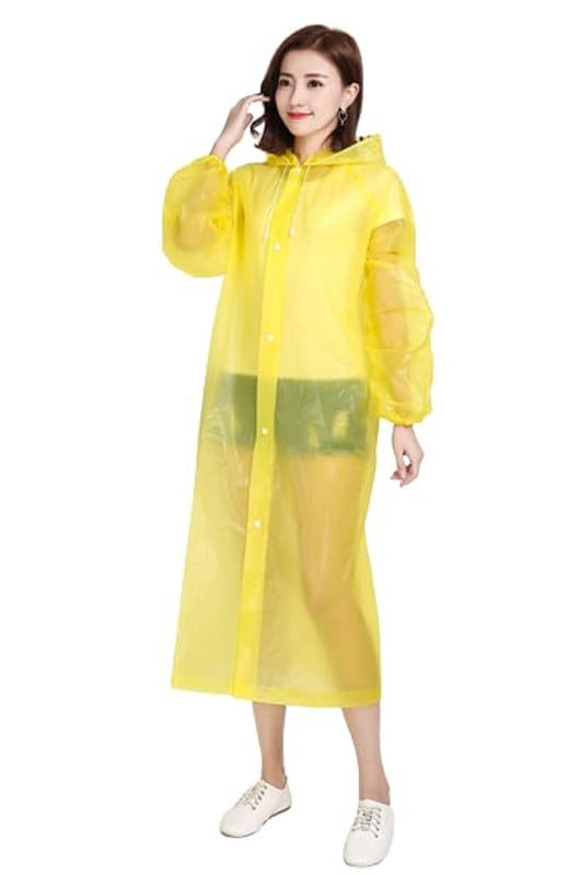 w+ EVA Waterproof Rain Coat Hooded Universal Outdoor Water Resistant Portable Suit for Men Women Boys and Girls (Yellow4)-picture-46