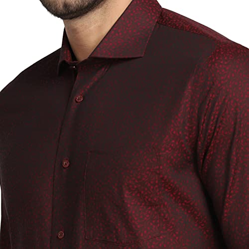 Image of blackberrys Jacquard Cotton Slim Fit Mens Work Wear Shirt