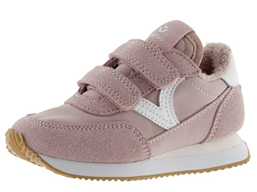 victoria Girls Astro Monochrome Straps Sneakers, Pink,2 M US