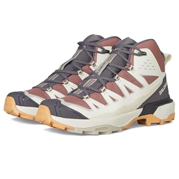 Salomon Tênis de caminhada feminino X Ultra 360 Edge Mid GTX, Burlwood/Vanilla Ice/Excalibur, 38