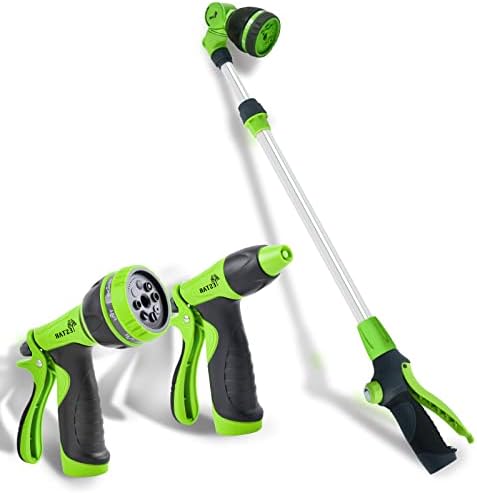 YESTAR Hose Nozzle Set 33IN Adjustable Watering Sprayer Wand Garden Hose Sprayer Nozzle with 8 Patterns Sprinkler Head Pressure Jet Nozzle for Lawn Garden