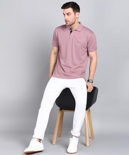 Image of 3BROS Men's Cotton Blend Half Sleeve Regular fit Comfortable Polo Neck T-Shirt (Pack of 1)