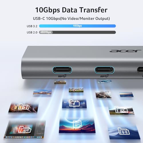Image of Acer 10Gbps USB C Hub with 4K@60Hz USB-C Display Output for Laptop