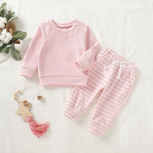 Baby Girl Clothes Fall Outfits Sweatshirt Infant Sweat Suit Long Sleeve Spring Winter Outfit Pants Set 2pcs 0-24M3