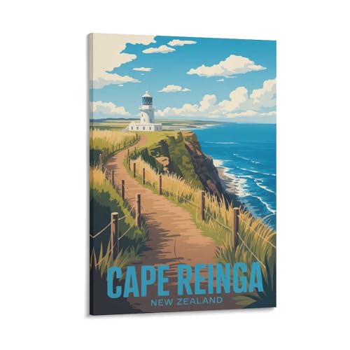 Poster Cape Reinga AOJYLXE pour transformer un mur vide en paysage vintage panoramique