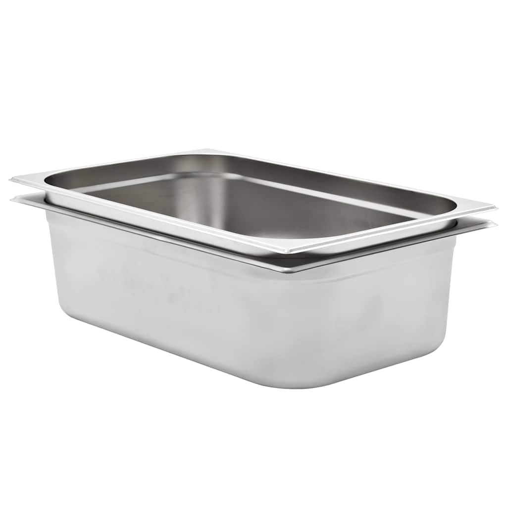 Gastronormbehälter 2 Stk. GN 1/1 150 mm Edelstahl Stapelbar
